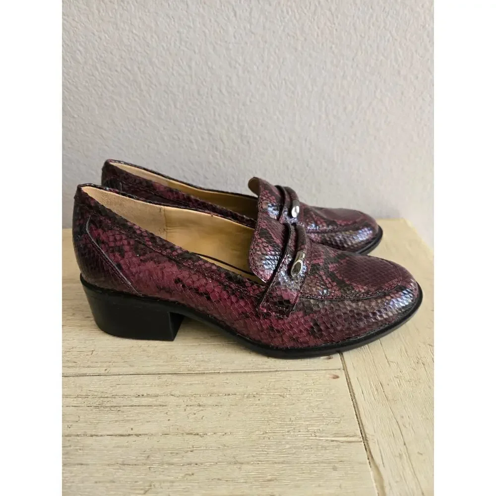 Naturalizer Women's Perla Snake Loafers Size 9 Multicolor Casual Flats
